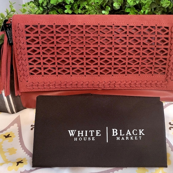 White house black market new with tags woman’s clutch. Includes dust bag. Purse, - Picture 1 of 6